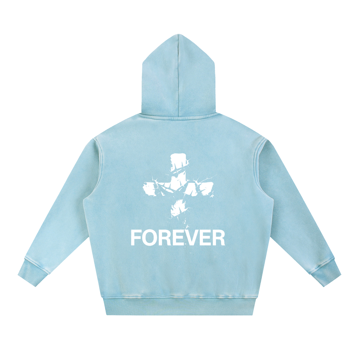Snow Wash Fleece Oversize Hoodie
