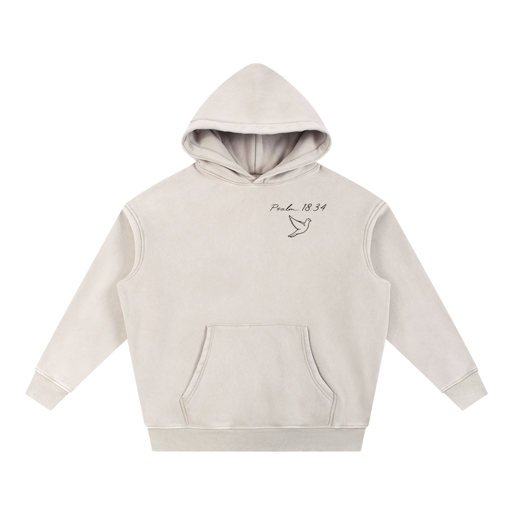 Snow Wash Fleece Oversize Hoodie