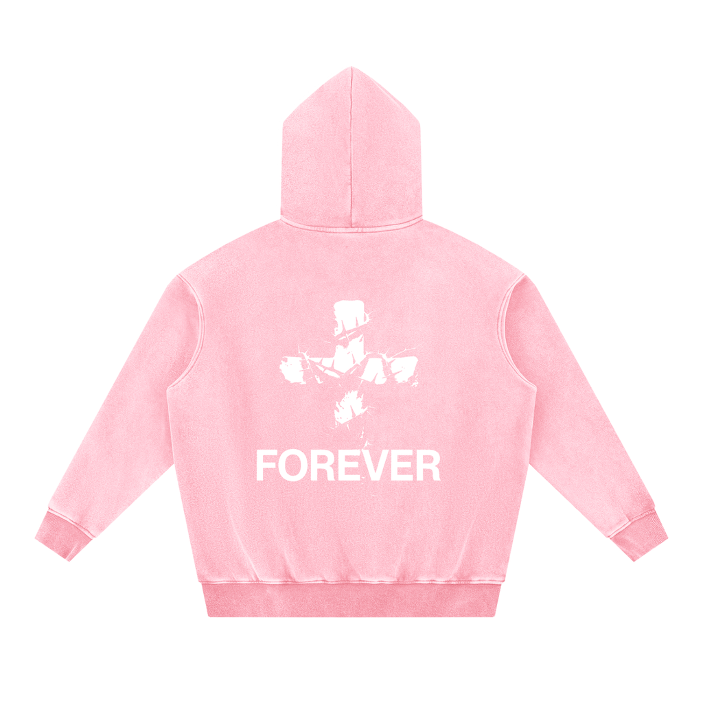 Snow Wash Fleece Oversize Hoodie